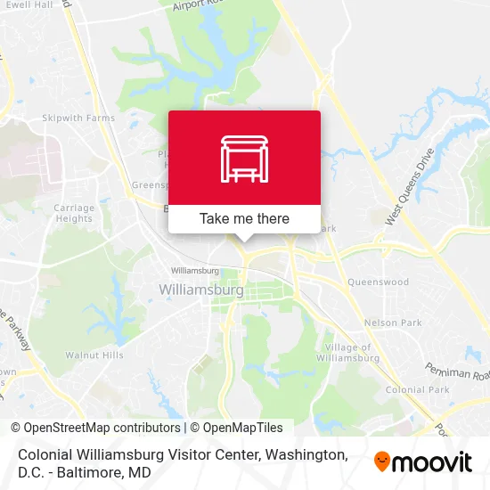 Colonial Williamsburg Visitor Center map