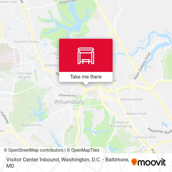 Visitor Center Inbound map