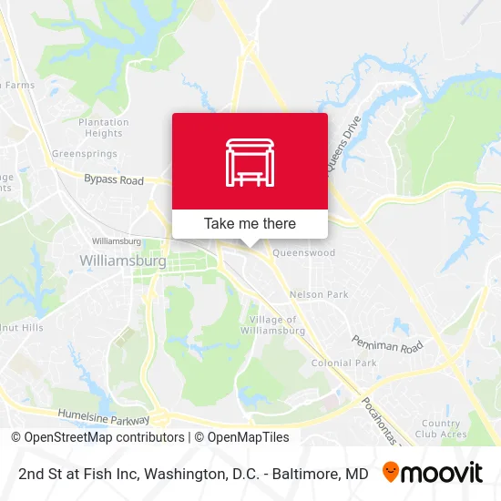 2nd St at Fish Inc map