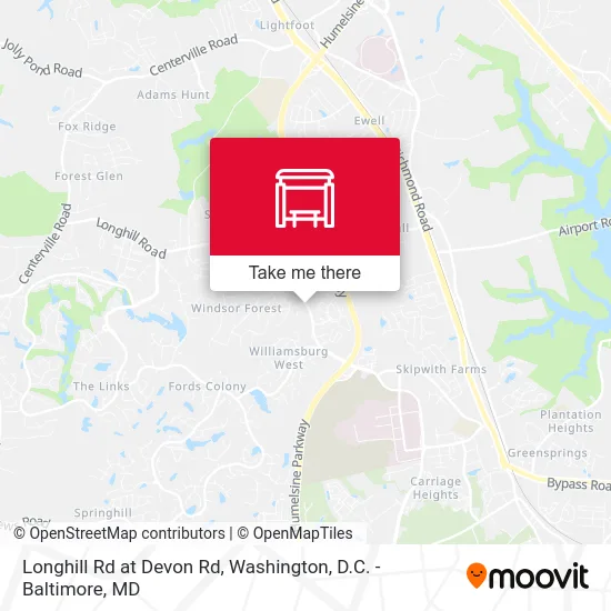 Longhill Rd at Devon Rd map