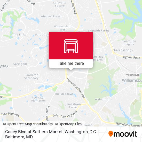 Casey Blvd at Settlers Market map