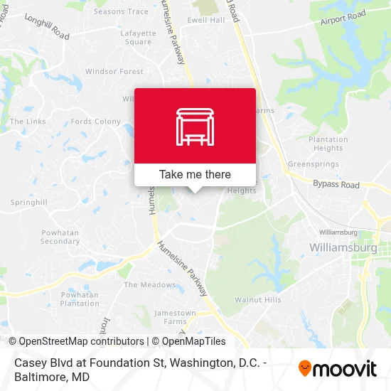 Casey Blvd at Foundation St map