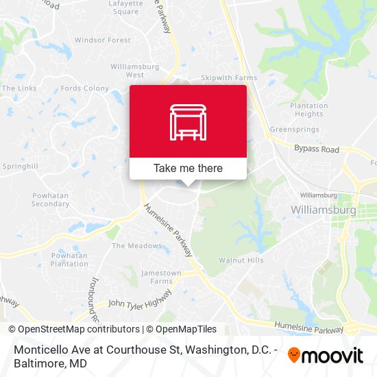 Mapa de Monticello Ave at Courthouse St