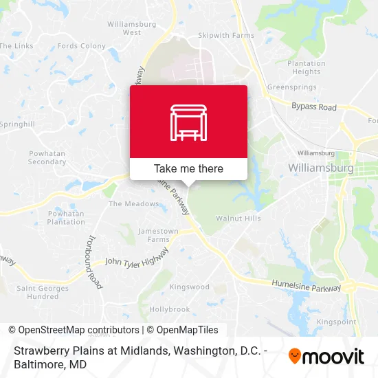 Strawberry Plains at Midlands map
