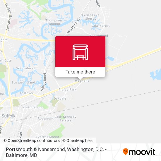 Mapa de Portsmouth & Nansemond