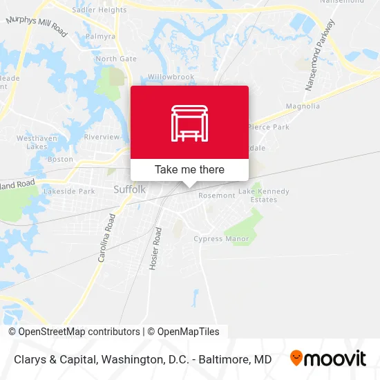 Clarys & Capital map