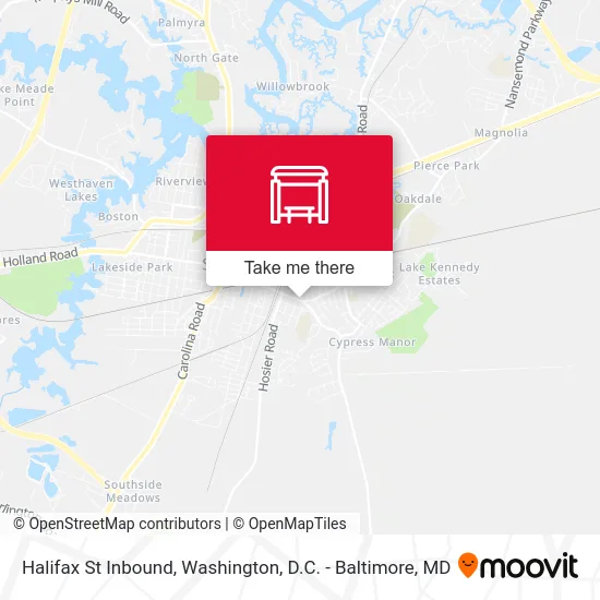 Halifax St Inbound map