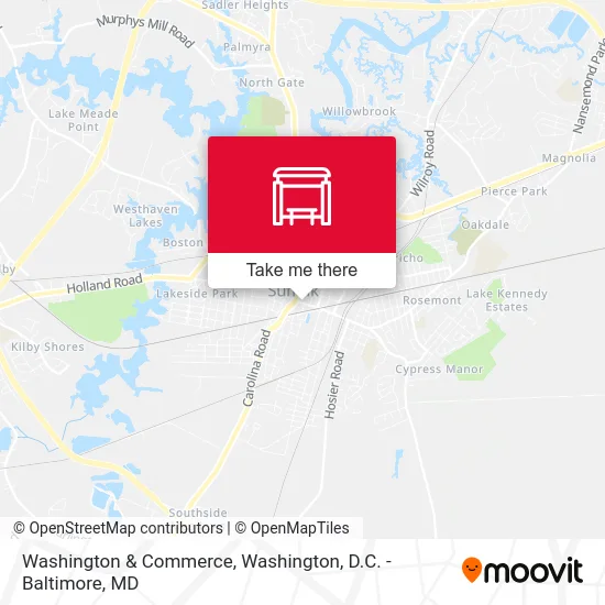 Washington & Commerce map