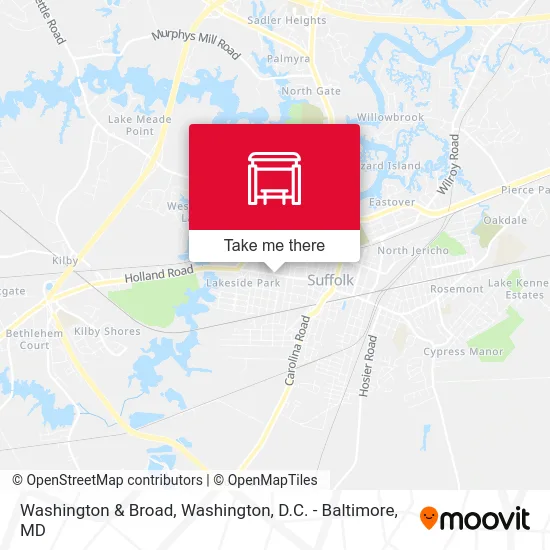 Washington & Broad map