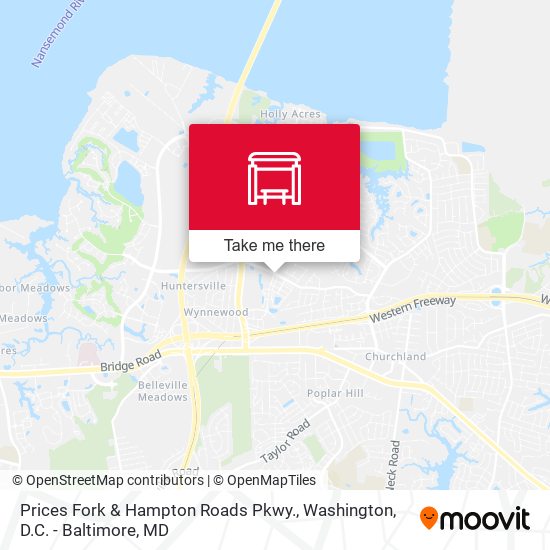 Mapa de Prices Fork & Hampton Roads Pkwy.