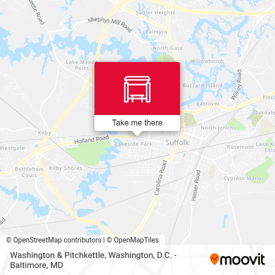 Washington & Pitchkettle map