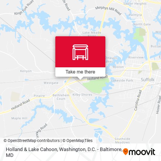 Holland & Lake Cahoon map