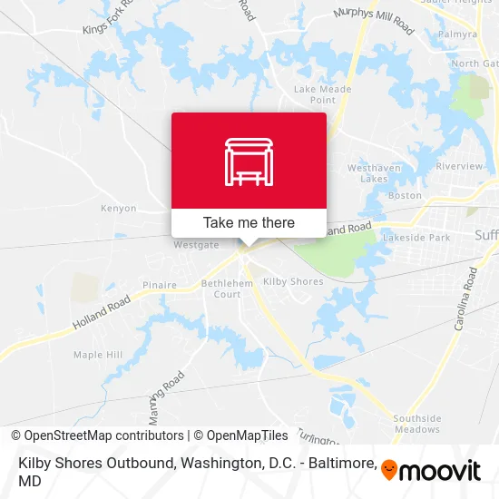 Kilby Shores Outbound map