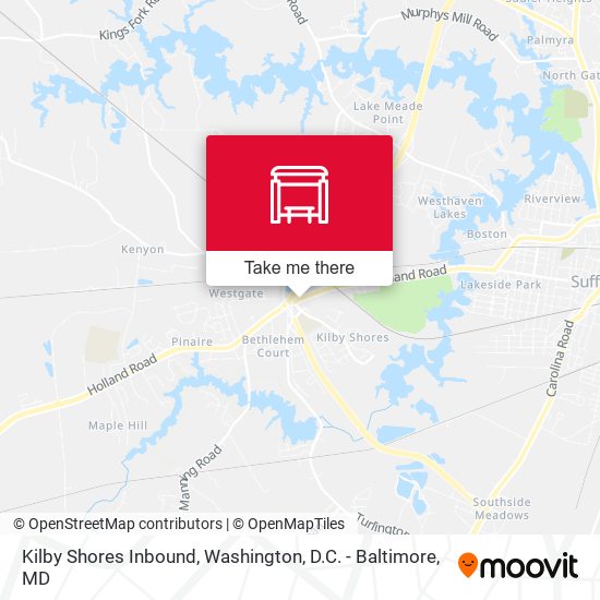 Kilby Shores Inbound map
