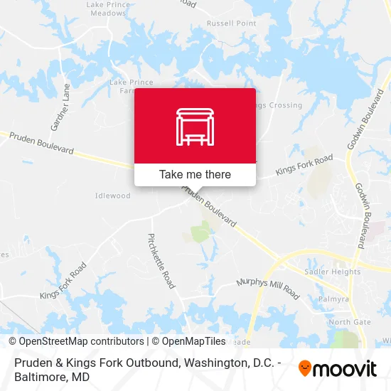 Pruden & Kings Fork Outbound map