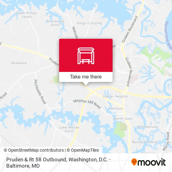 Pruden & Rt 58 Outbound map