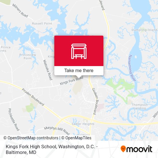 Kings Fork High School map