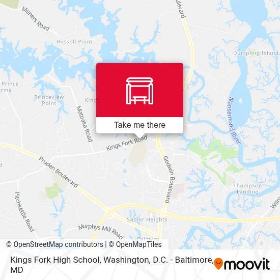 Kings Fork High School map