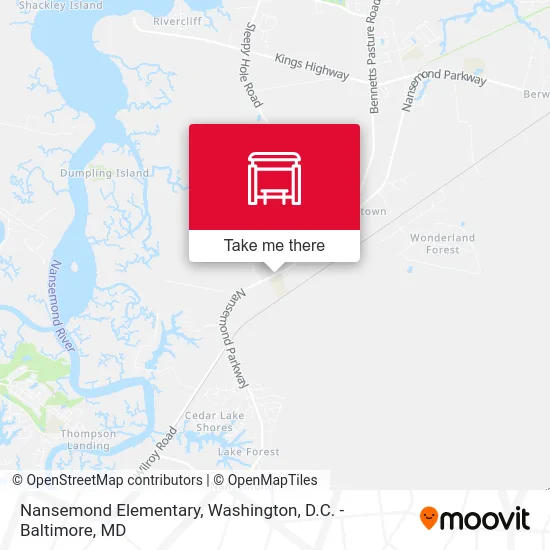 Nansemond Elementary map