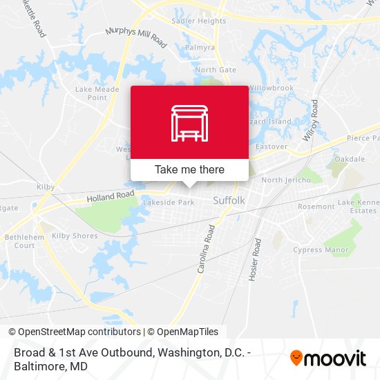 Mapa de Broad & 1st Ave Outbound