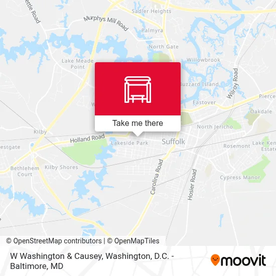 W Washington & Causey map