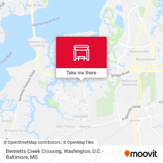 Bennetts Creek Crossing map