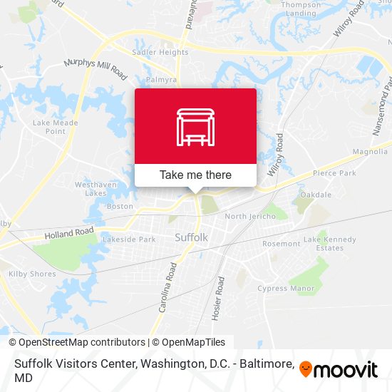 Suffolk Visitors Center map