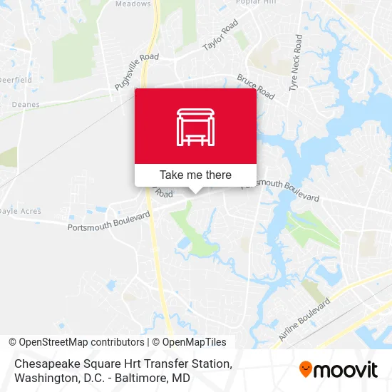 Chesapeake Square Hrt Transfer Station map