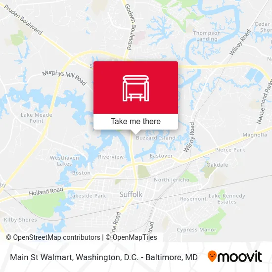 Main St Walmart map