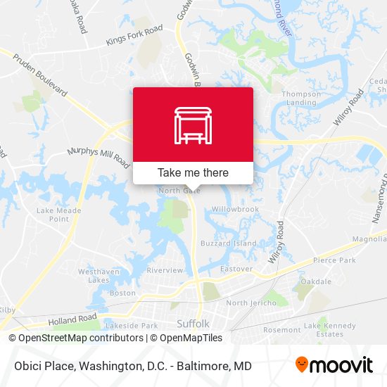Obici Place map