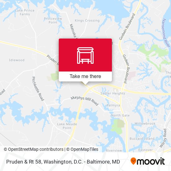 Pruden & Rt 58 map