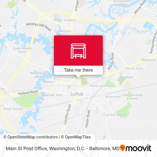 Main St Post Office map