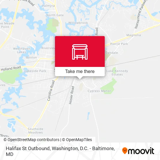Halifax St Outbound map
