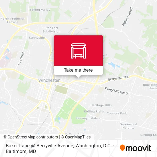 Baker Lane @ Berryville Avenue map