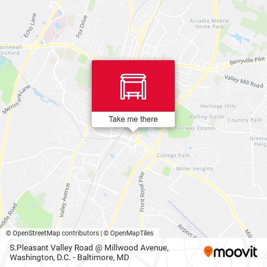 S.Pleasant Valley Road @ Millwood Avenue map