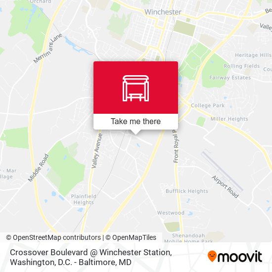 Crossover Boulevard @ Winchester Station map