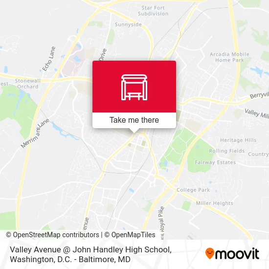 Valley Avenue @ John Handley High School map