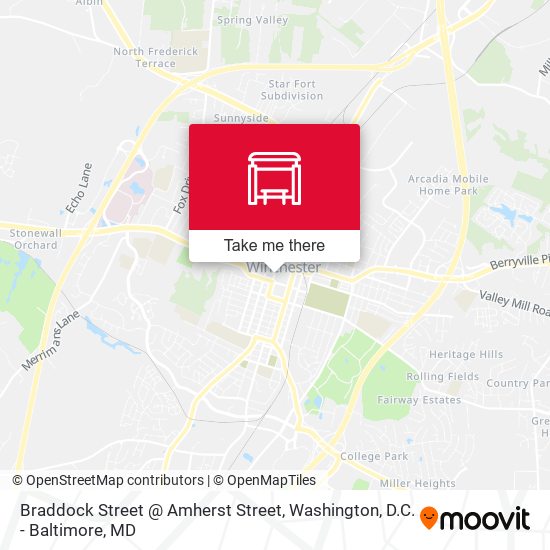 Braddock Street @ Amherst Street map