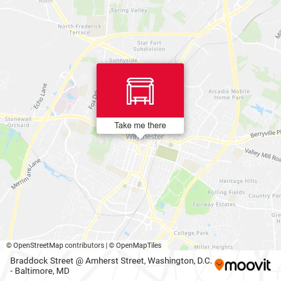 Braddock Street @ Amherst Street map