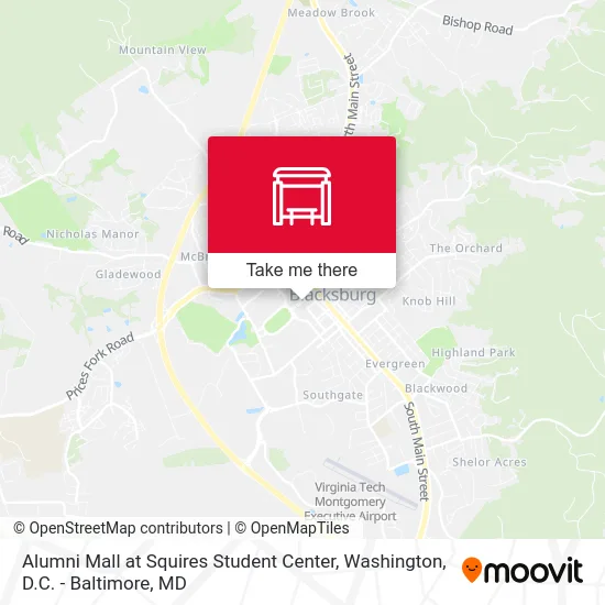 Alumni Mall at Squires Student Center map