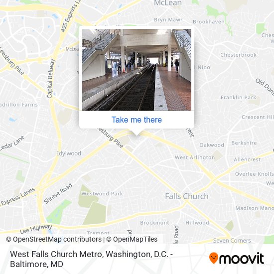 Mapa de West Falls Church Metro