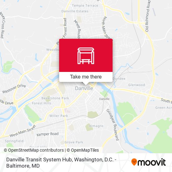 Danville Transit System Hub map