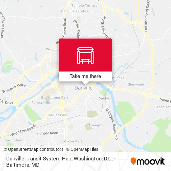 Danville Transit System Hub map