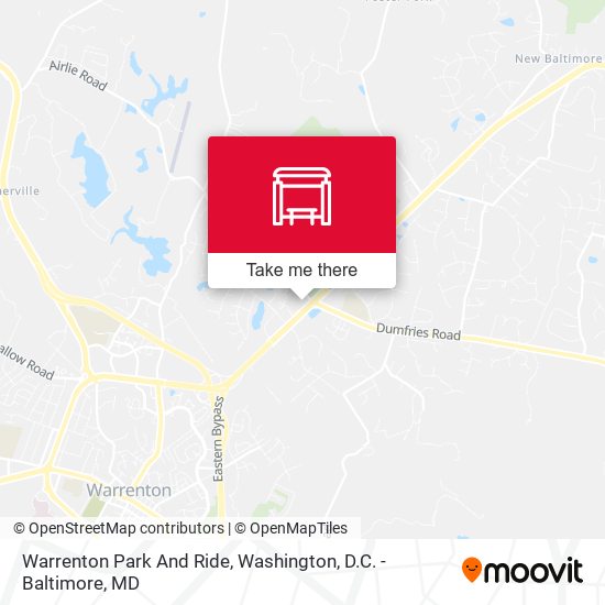 Warrenton Park And Ride map
