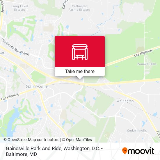 Gainesville Park And Ride map