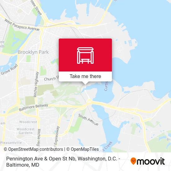 Pennington Ave & Open St Nb map