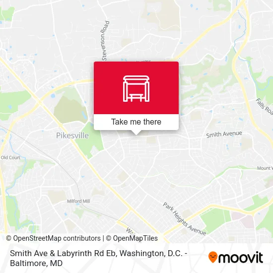 Smith Ave & Labyrinth Rd Eb map