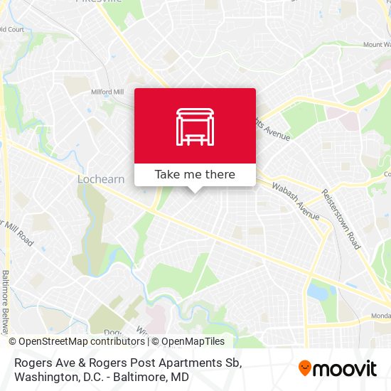 Rogers Ave & Rogers Post Apartments Sb map