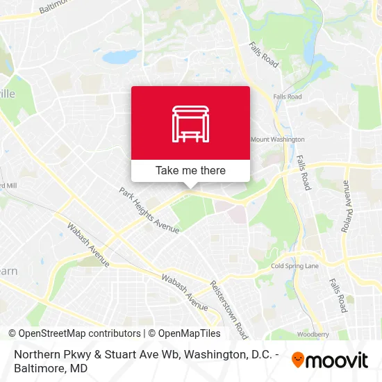 Northern Pkwy & Stuart Ave Wb map