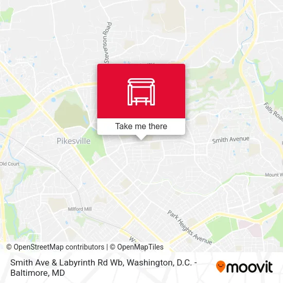Smith Ave & Labyrinth Rd Wb map
